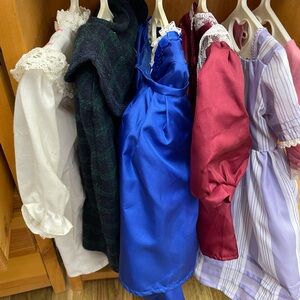 Charming Doll Clothes Set - Blue, Red, White